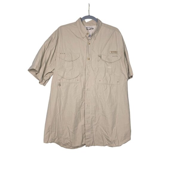 Columbia PFG Shirt Mens XL Tan Vented Fishing Outdoor - Picture 1 of 16
